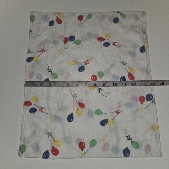 VTG Balloons Baby Burp Cloth Primary Colors Red Blue Yellow Green 14" x 16" READ - Picture 3 of 6